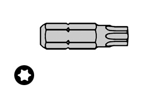 1/4" Hex Torx Inserts Tamper Resistant